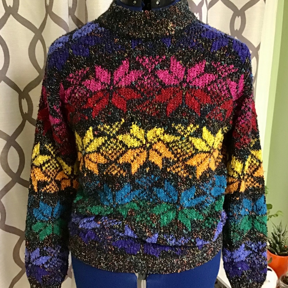 Vintage Rainbow Fair Isle Sweater